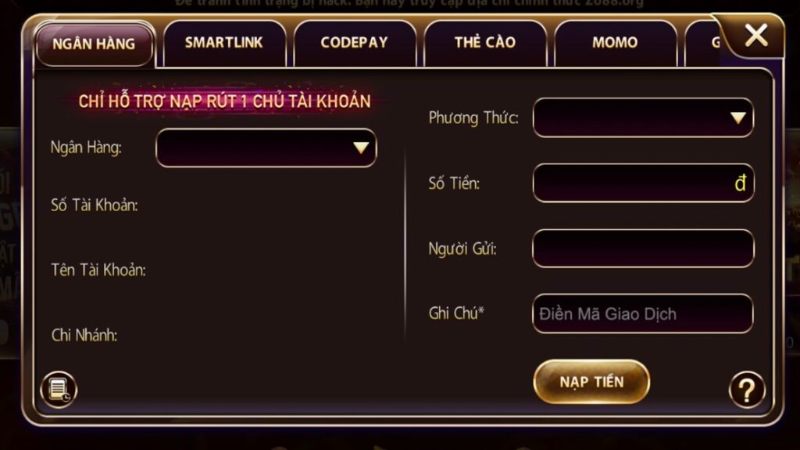 Khi nạp tiền v&agrave;o Zowin cần lưu &yacute; những g&igrave;?